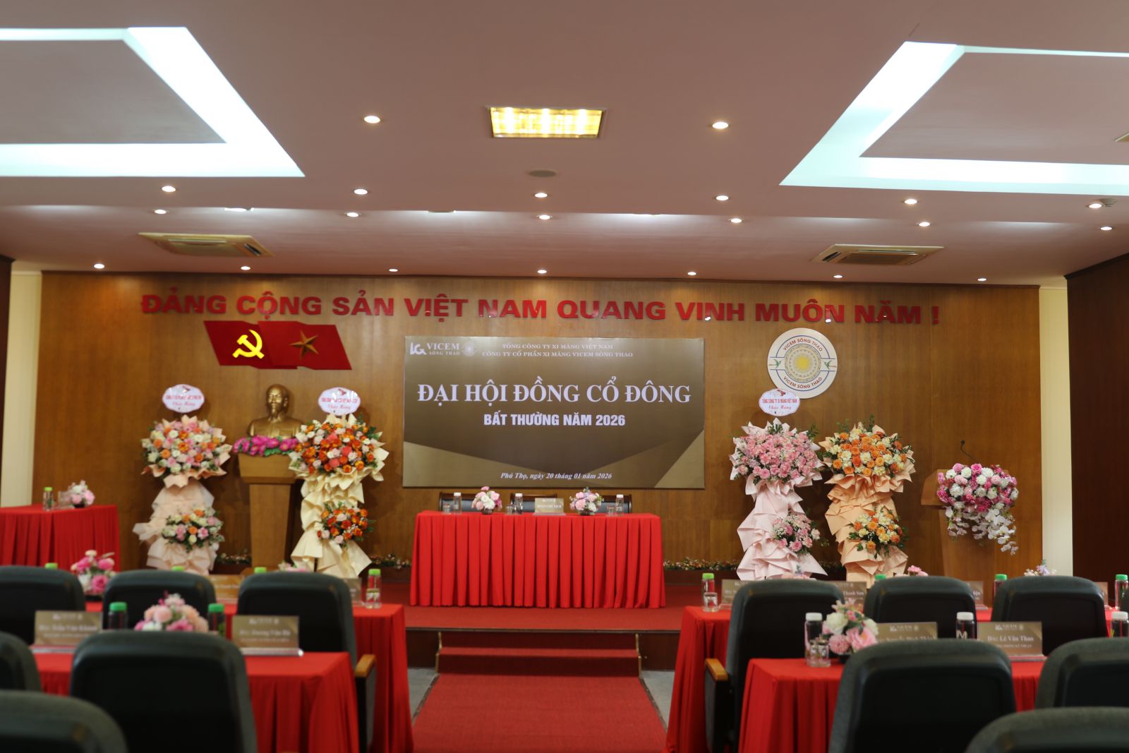 CÔNG TY CỔ PHẦN XI MĂNG VICEM SÔNG THAO TỔ CHỨC THÀNH CÔNG ĐẠI HỘI ĐỒNG CỔ ĐÔNG BẤT THƯỜNG NĂM 2026