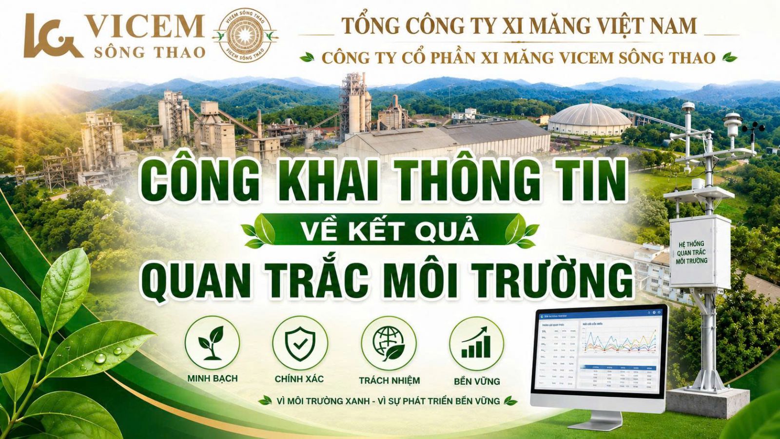 Công khai thông tin về Kết quả quan trắc môi trường khu vực Nhà máy Quý 2 năm 2026