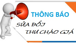 Thông báo sửa đổi thư mời chào giá gói mua sắm: Mua bộ băng gầu 15C.06